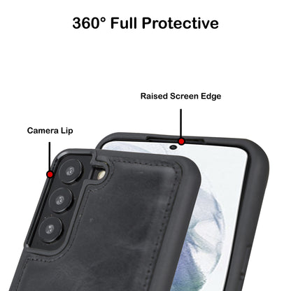 BOULETTA FLEX COVER BACK LEDER CASE FÜR SAMSUNG GALAXY S22 - Schwarz