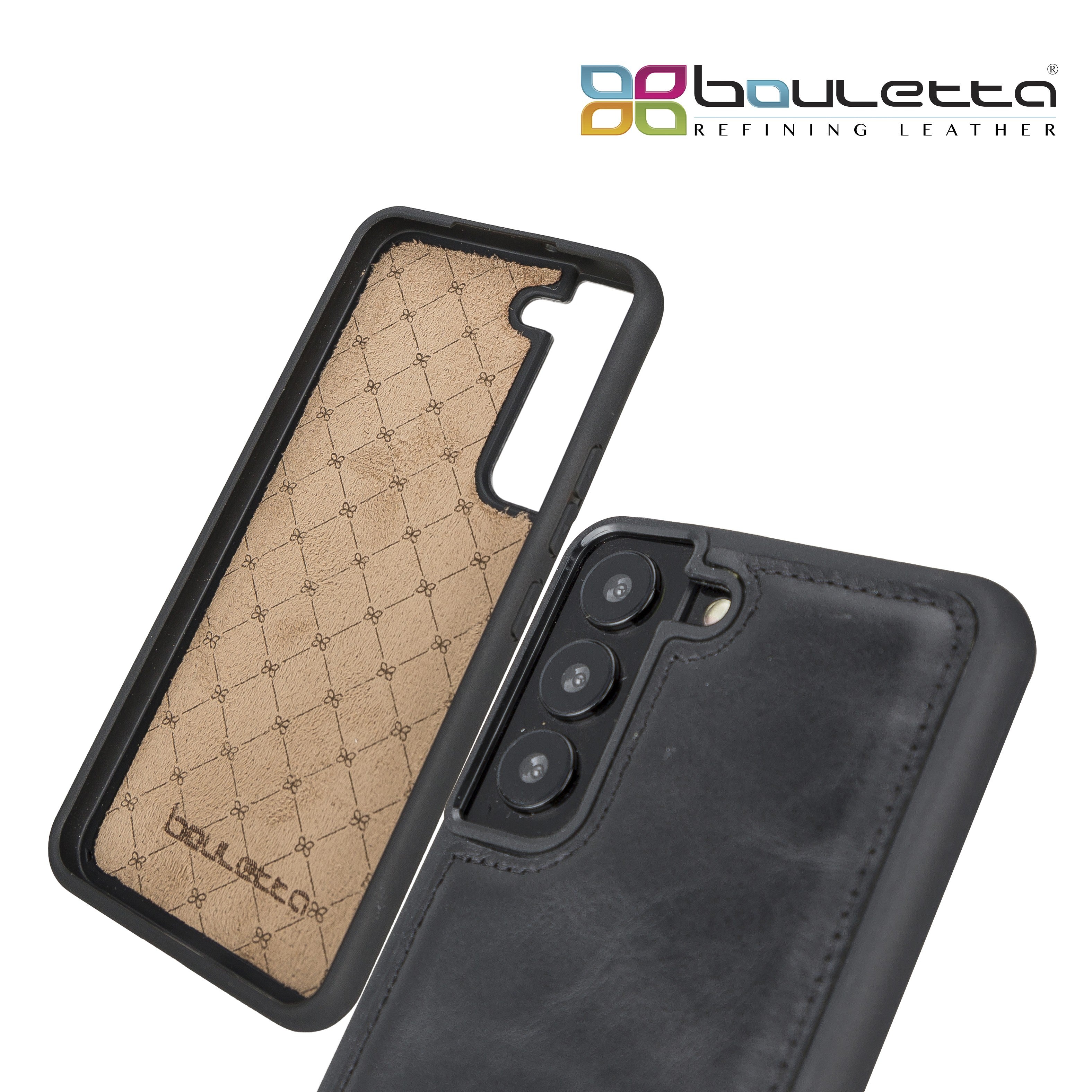 BOULETTA FLEX COVER BACK LEDER CASE FÜR SAMSUNG GALAXY S22 - Schwarz
