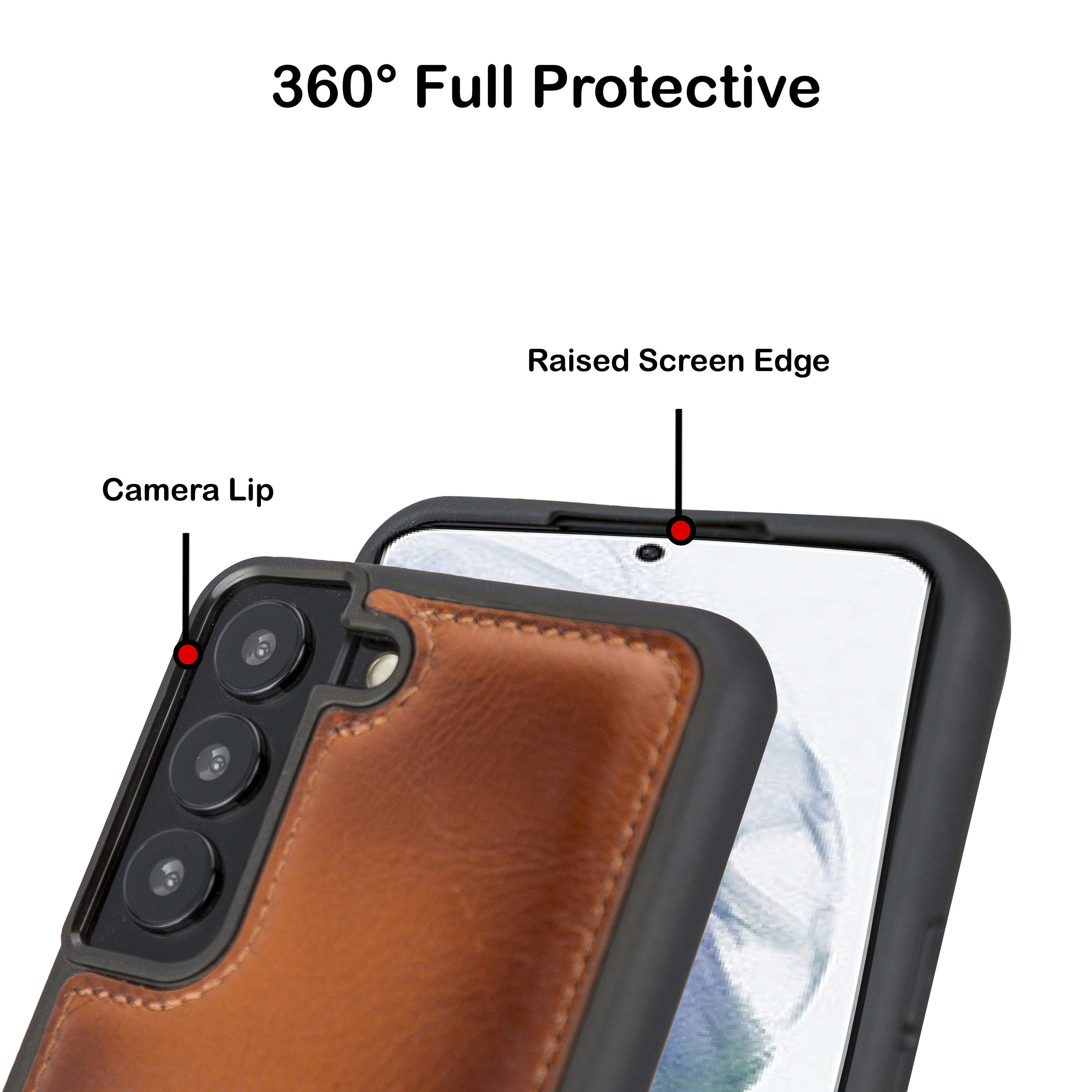 BOULETTA FLEX COVER BACK LEDER CASE FÜR SAMSUNG GALAXY S22 - Tan