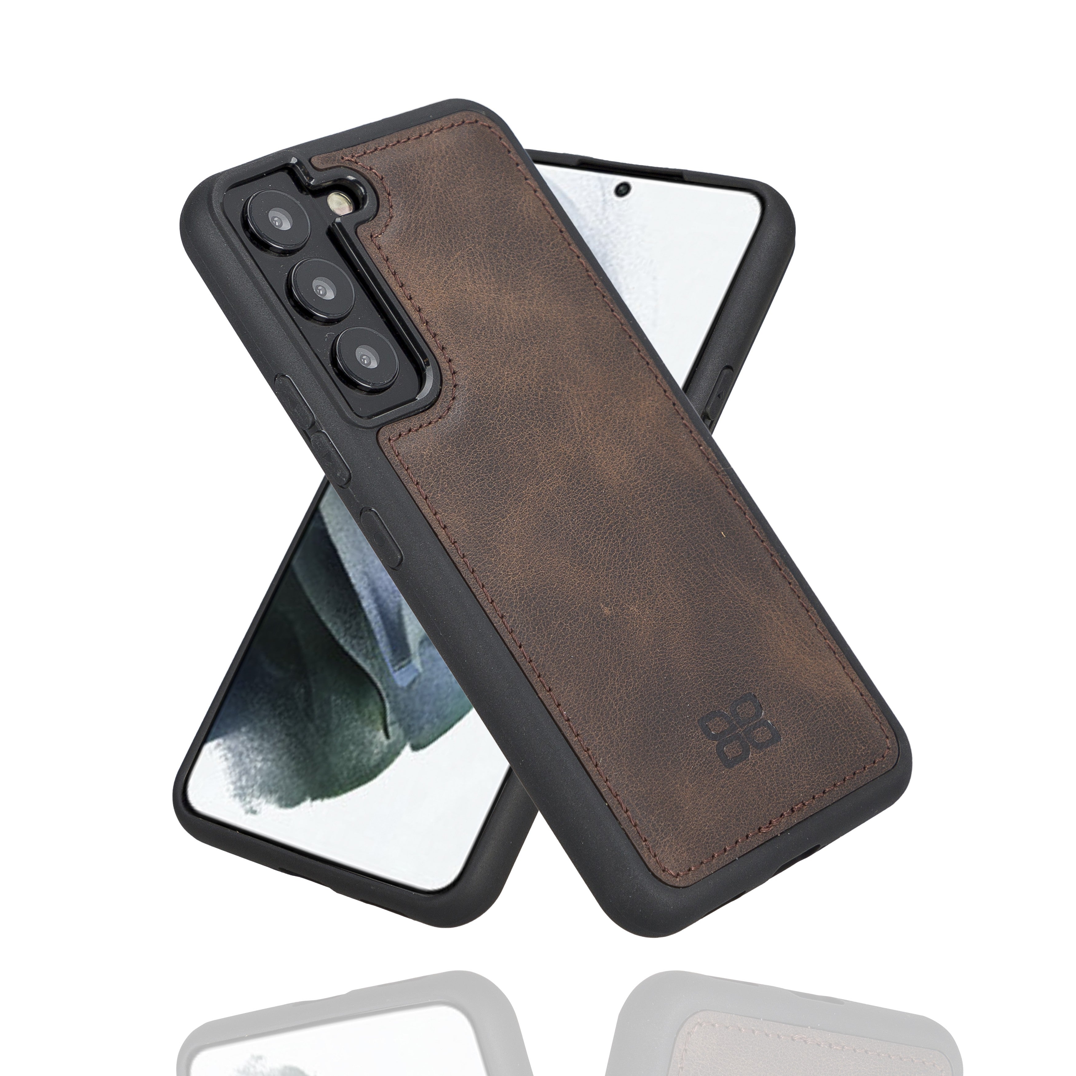BOULETTA FLEX COVER BACK LEDER CASE FÜR SAMSUNG GALAXY S22 - Dunkelbraun
