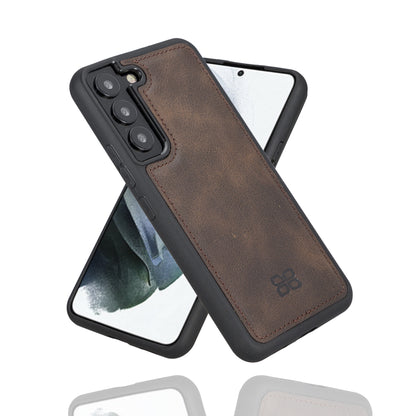 BOULETTA FLEX COVER BACK LEDER CASE FÜR SAMSUNG GALAXY S22 - Dunkelbraun