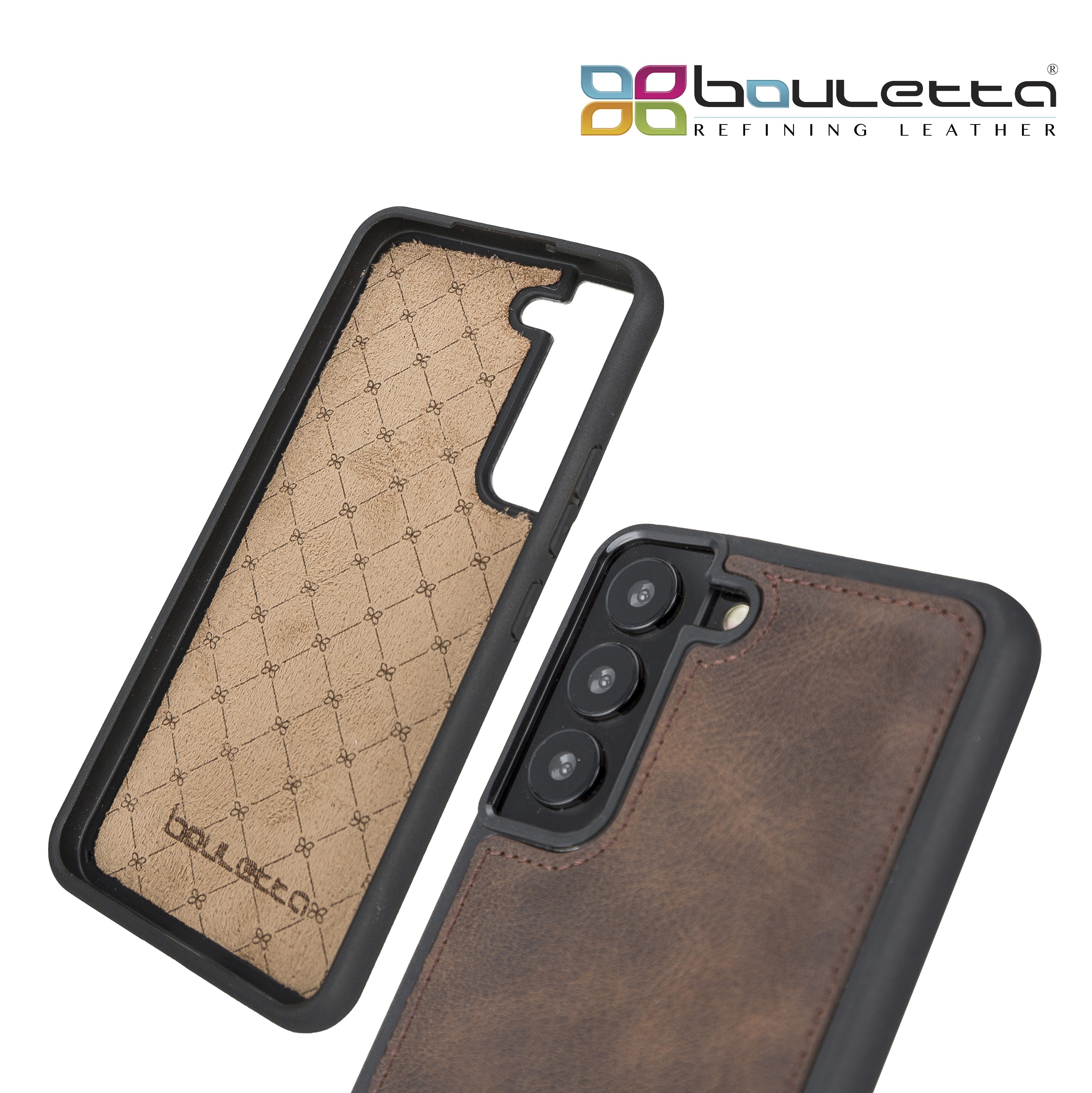 BOULETTA FLEX COVER BACK LEDER CASE FÜR SAMSUNG GALAXY S22 - Dunkelbraun
