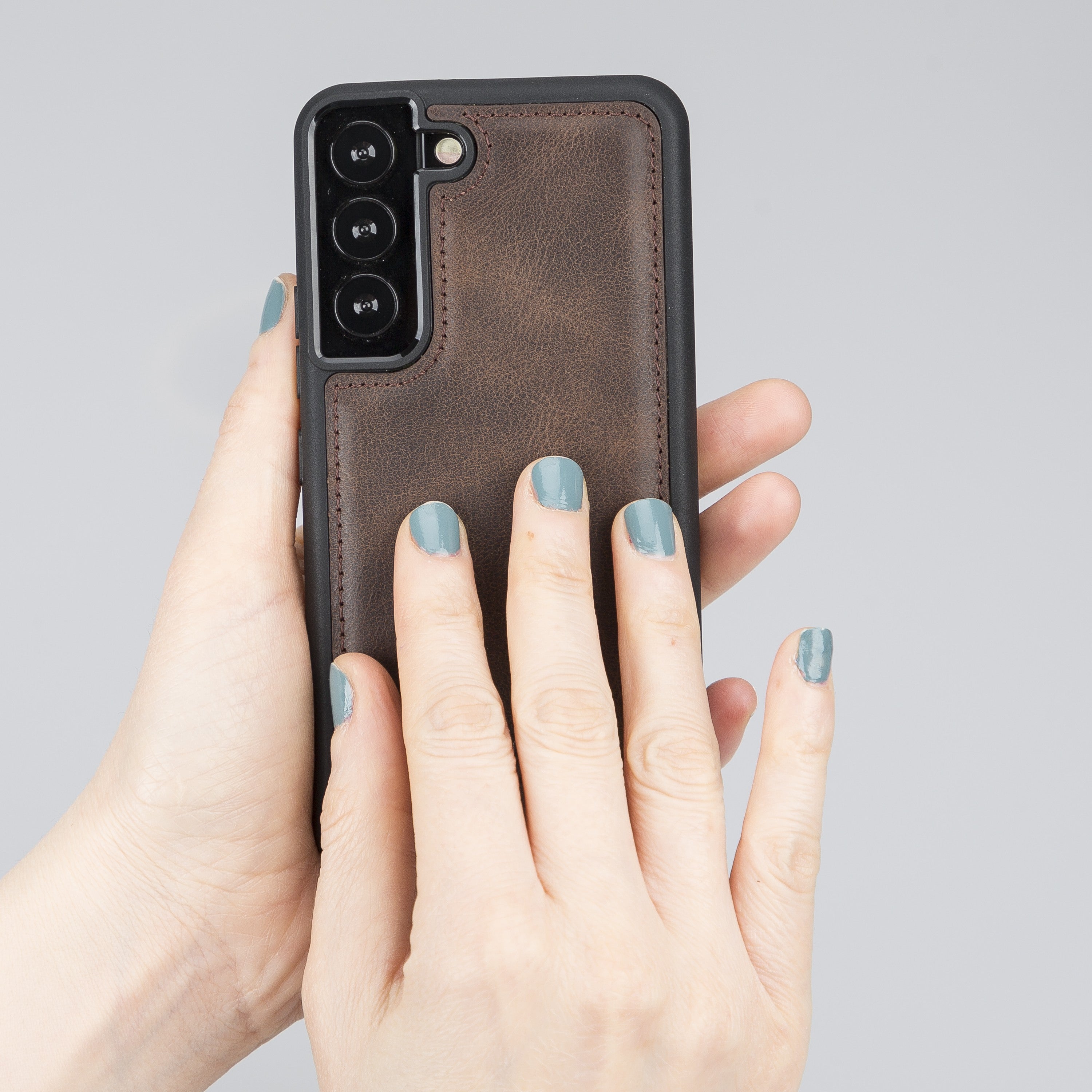 BOULETTA FLEX COVER BACK LEDER CASE FÜR SAMSUNG GALAXY S22 - Dunkelbraun