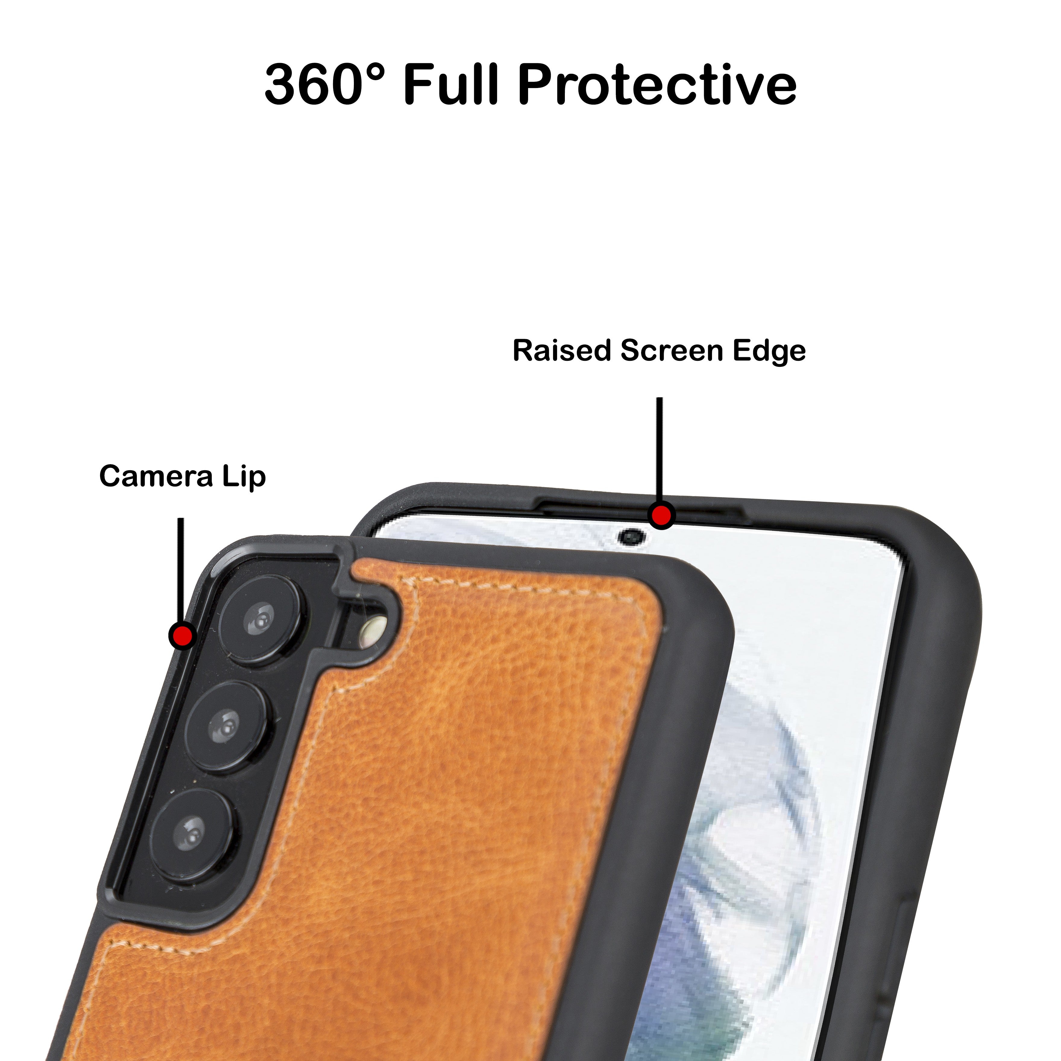 BOULETTA FLEX COVER BACK LEDER CASE FÜR SAMSUNG GALAXY S22 - Vegetal Tan