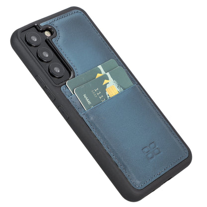 BOULETTA FLEX COVER LEDERHÜLLE MIT KARTENFACH FÜR SAMSUNG GALAXY S22 - Blau