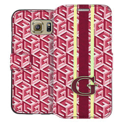 Book Case Guess G-Cube für Samsung G925F S6 Edge Rot