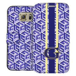 Book Case Guess G-Cube für Samsung G925F S6 Edge Blau