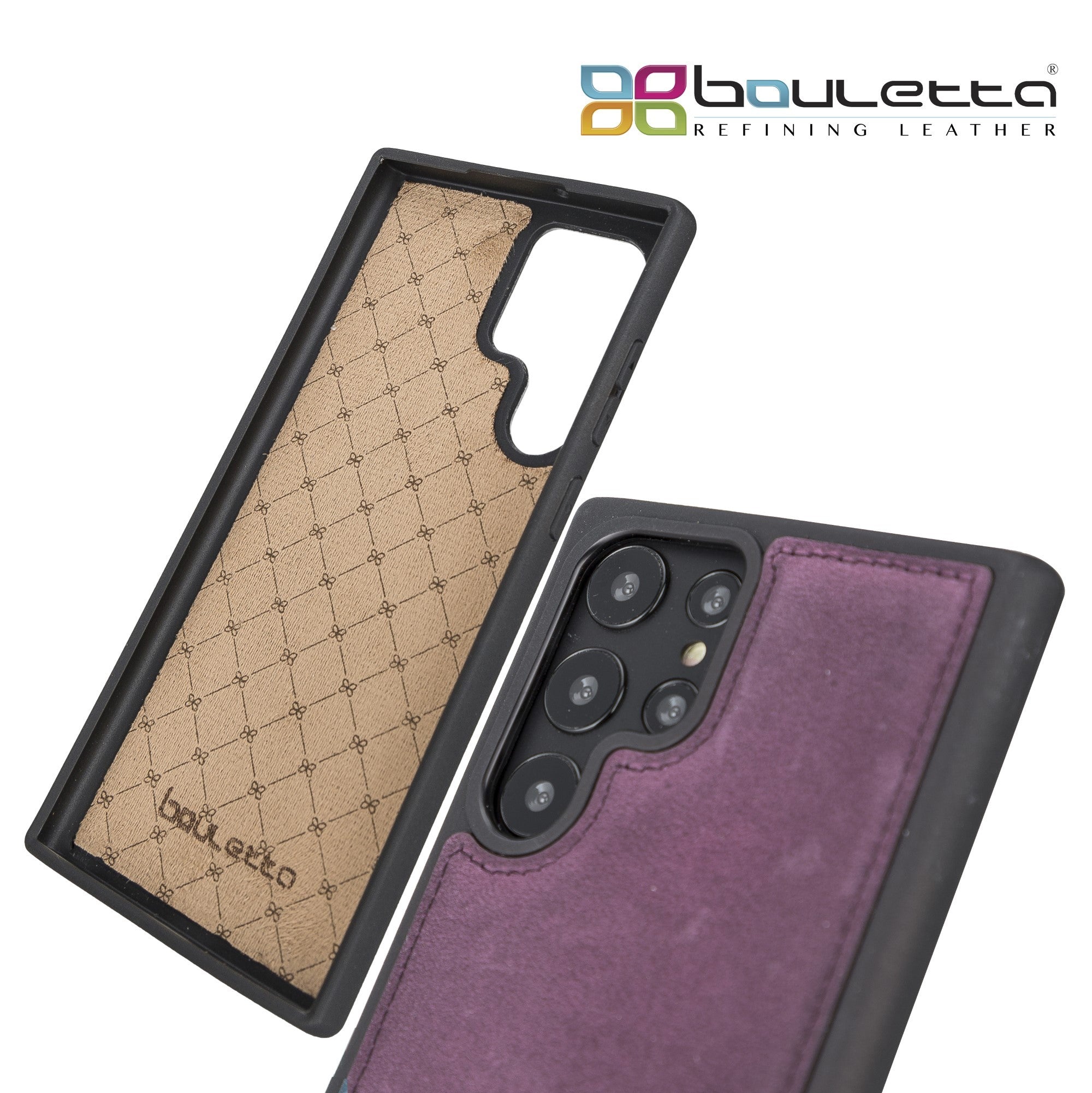 BOULETTA FLEX COVER BACK LEDER CASE FÜR SAMSUNG GALAXY S22 Ultra - Lila
