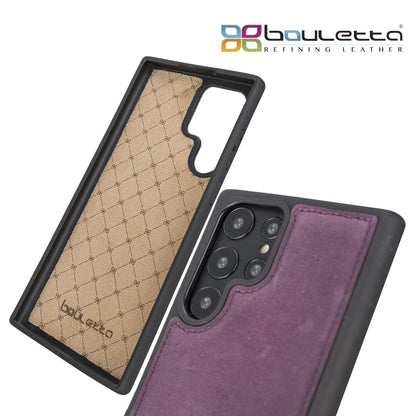 BOULETTA FLEX COVER BACK LEDER CASE FÜR SAMSUNG GALAXY S22 Ultra - Lila