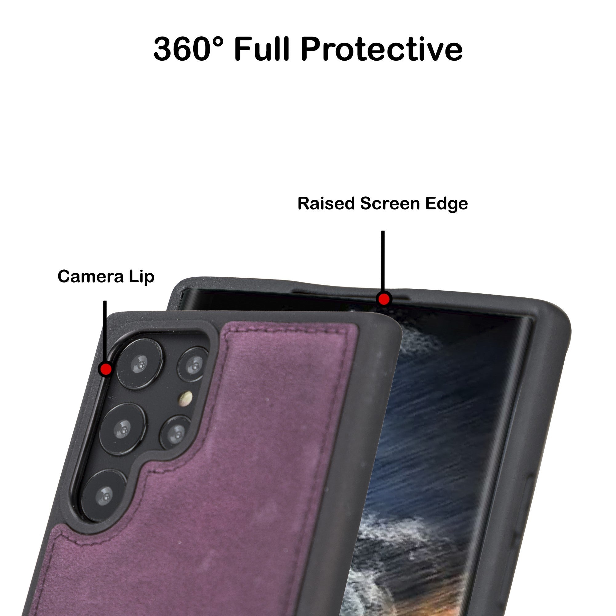 BOULETTA FLEX COVER BACK LEDER CASE FÜR SAMSUNG GALAXY S22 Ultra - Lila