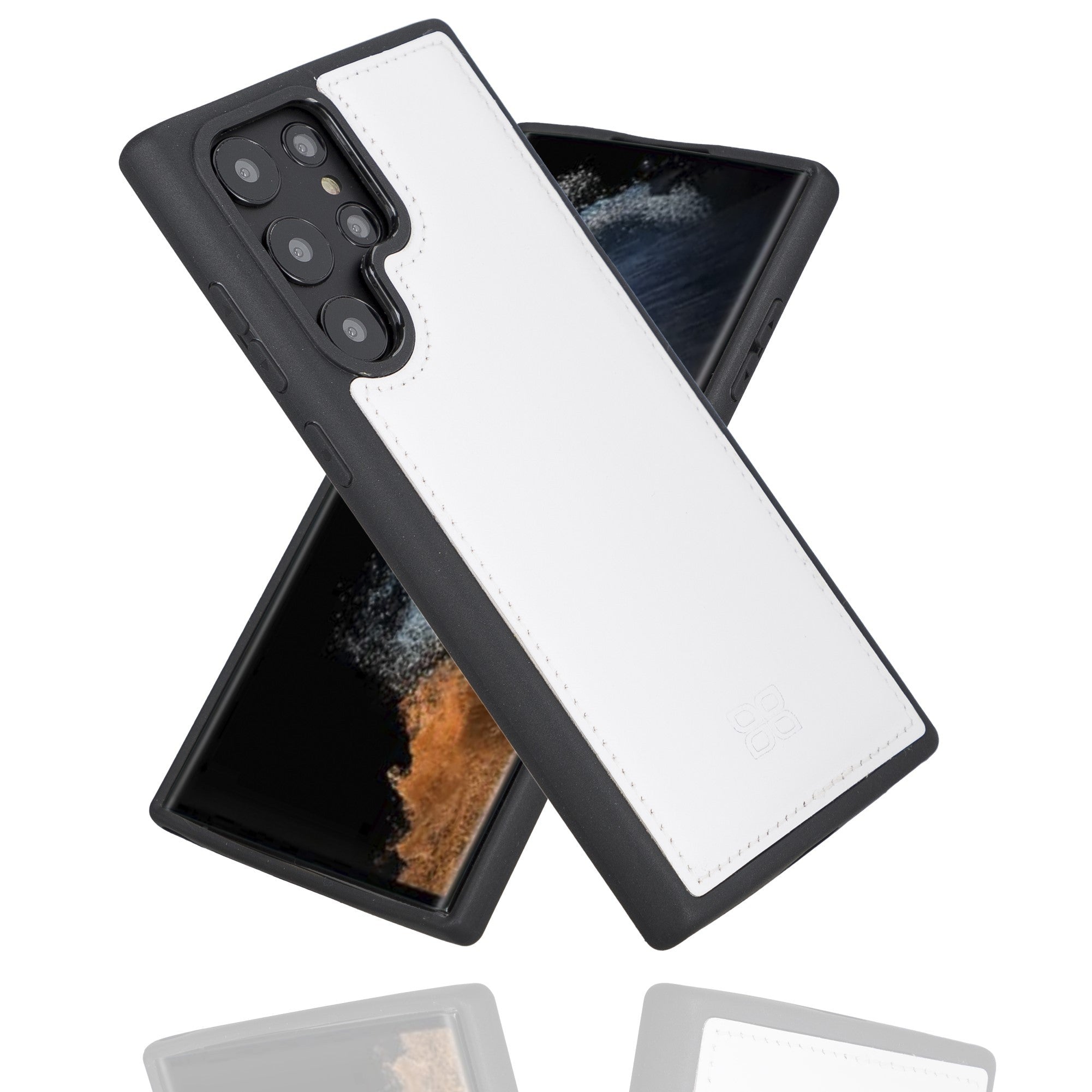BOULETTA FLEX COVER BACK LEDER CASE FÜR SAMSUNG GALAXY S22 Ultra - Weiss