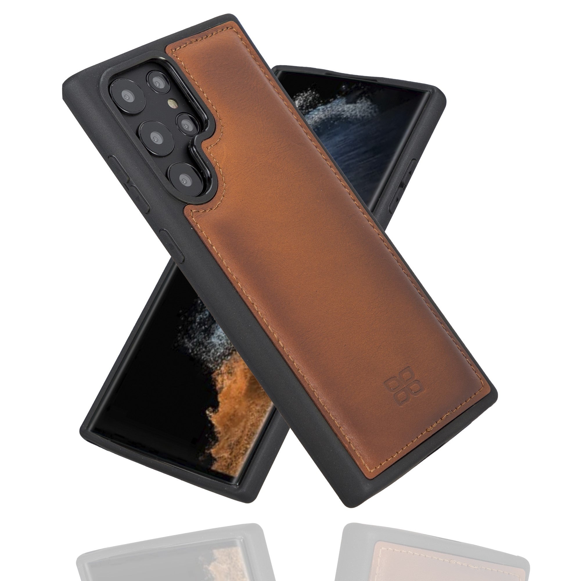 BOULETTA FLEX COVER BACK LEDER CASE FÜR SAMSUNG GALAXY S22 Ultra - Tan