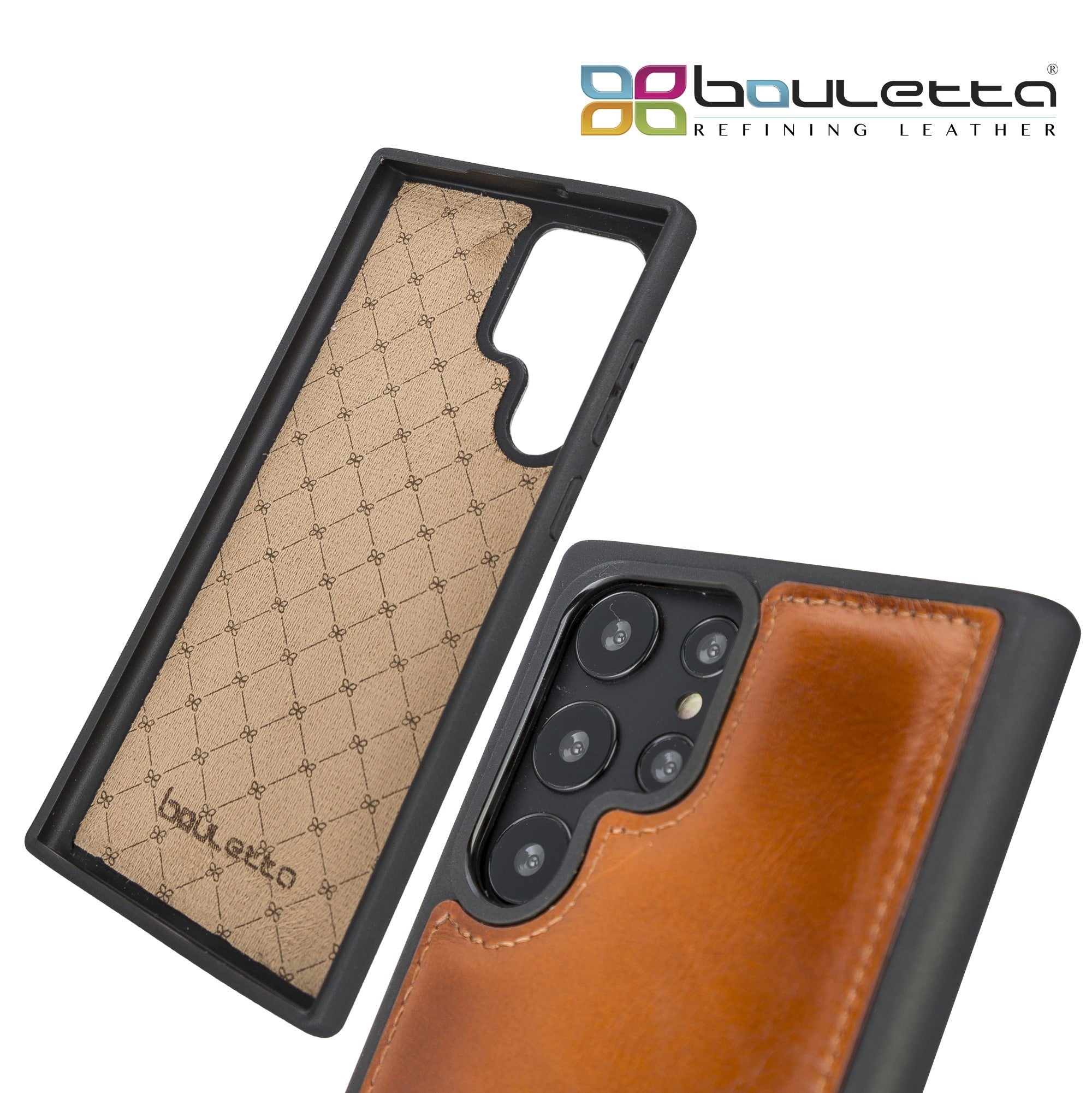BOULETTA FLEX COVER BACK LEDER CASE FÜR SAMSUNG GALAXY S22 Ultra - Tan