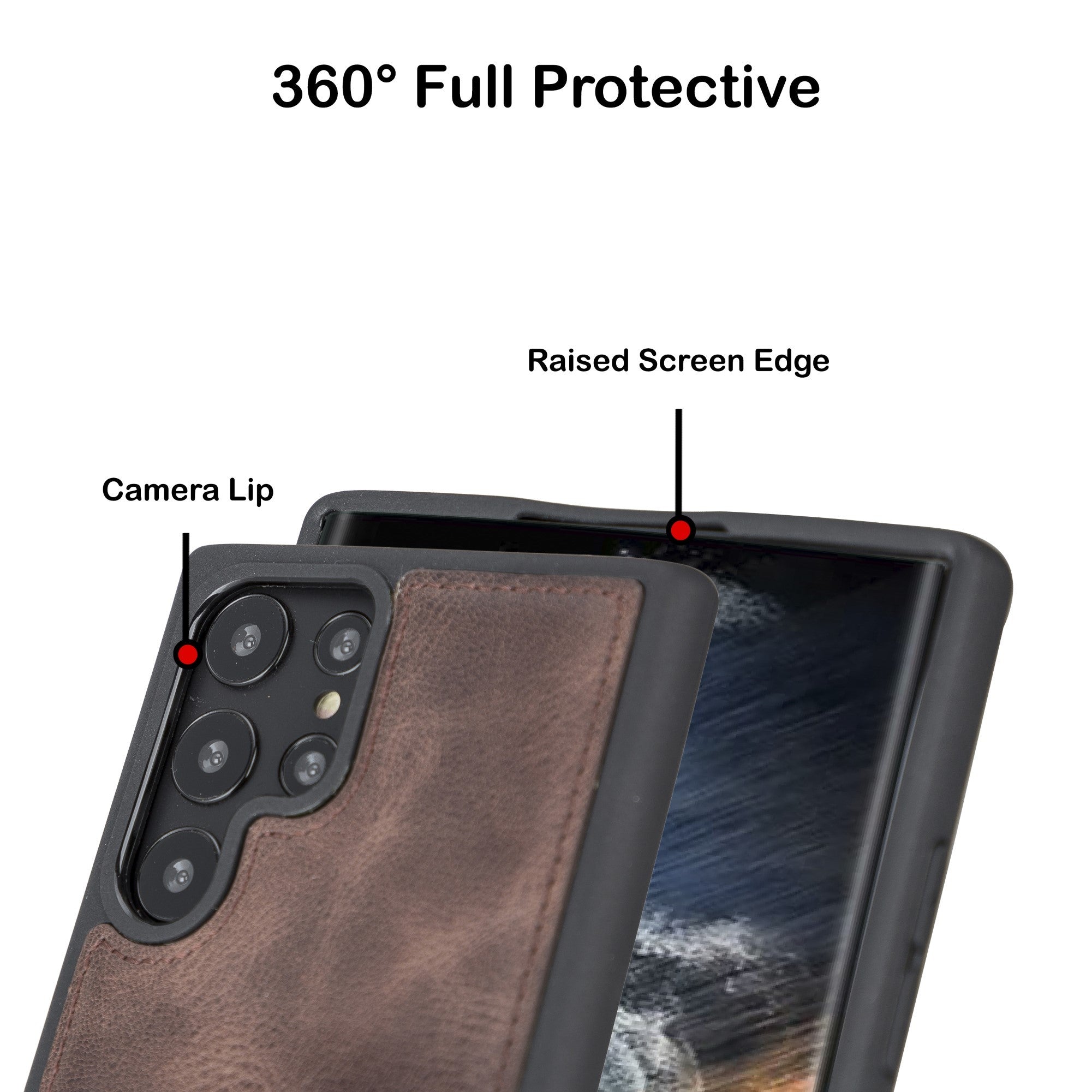 BOULETTA FLEX COVER BACK LEDER CASE FÜR SAMSUNG GALAXY S22 Ultra - Dunkelbraun