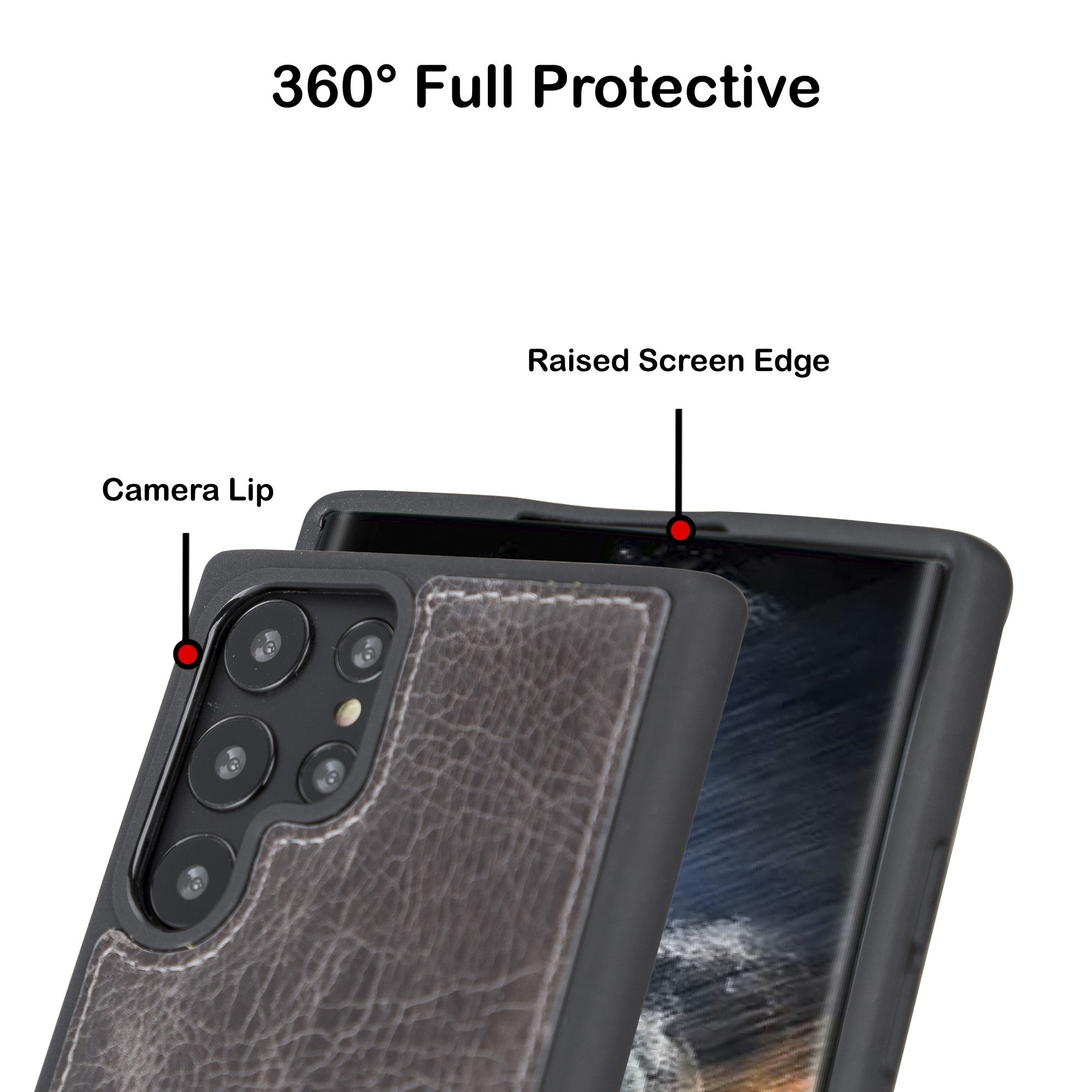 BOULETTA FLEX COVER BACK LEDER CASE FÜR SAMSUNG GALAXY S22 Ultra - Grau
