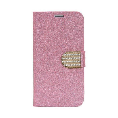 Bling Strass Hülle mit Kredit Karten Slots Galaxy S6 Rosa