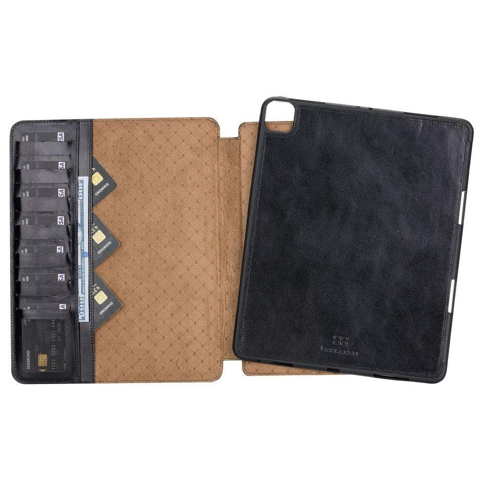 iPad Pro 12.9" Leder-Etui für 4. Generation - Schwarz Eto Modell