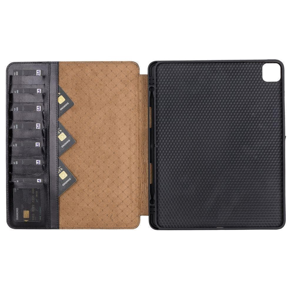 iPad Pro 12.9" Leder-Etui für 4. Generation - Schwarz Eto Modell