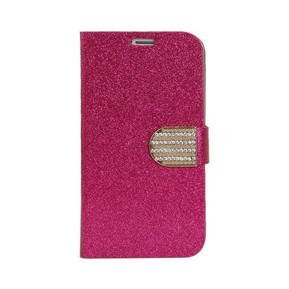 Bling Strass Hülle mit Kredit Karten Slots Galaxy S6 Pink