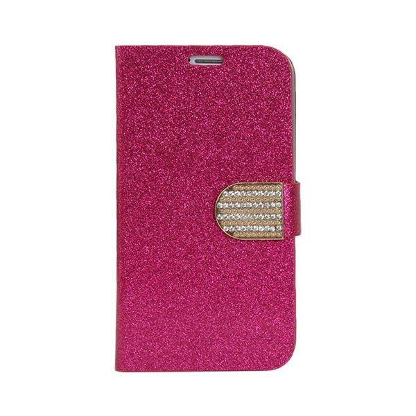 Bling Strass Hülle mit Kredit Karten Slots Galaxy S6 Pink
