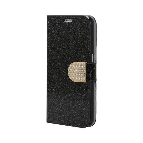 Bling Strass Hülle mit Kredit Karten Slots Galaxy S6 Schwarz