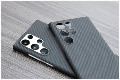Samsung Galaxy S22  Echt Carbon Faser Volle Schutz Hülle Slim Case