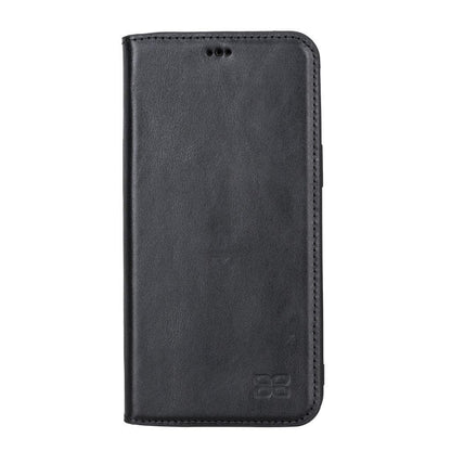 iPhone 13 Pro Slim Wallet Handyhülle aus Leder mit RFID-Blocker - schwarz