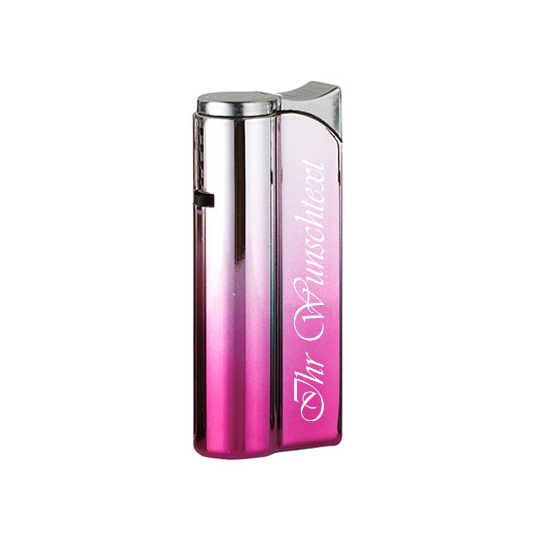 Sturmfeuerzeug Jet Flamme Feuerzeuge Metallic Pink  (Auf Wunsch mit Gravur)