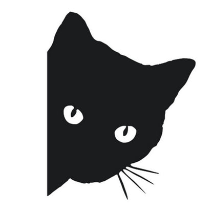 Katzenkopf Aufkleber Katze Autoaufkleber Tuning sticker film Car DIY Schwarz