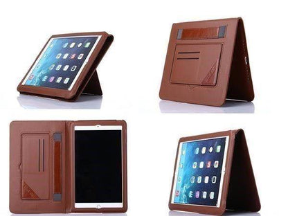iPad 2 3 4 Leder Schutz Hülle Etui Braun