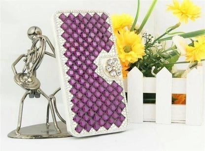 Bling Flip Leder Etui Galaxy S3 Lila