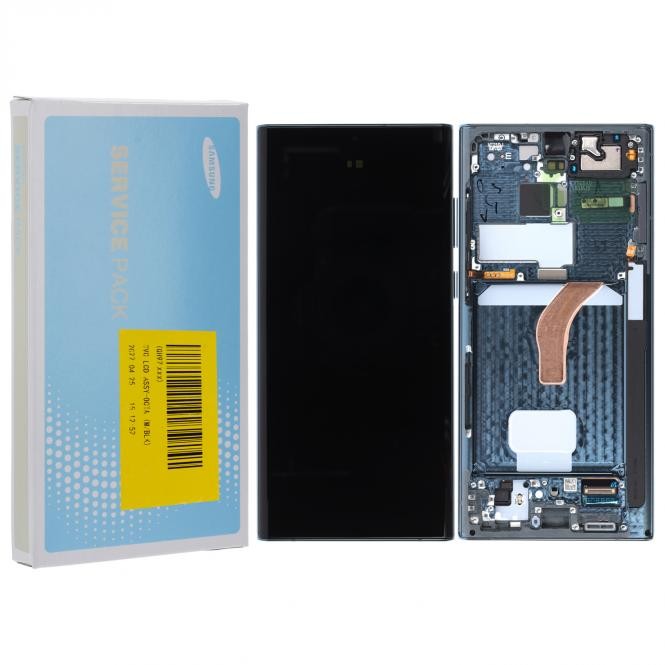 Samsung Galaxy S22 Ultra 5G S908B LCD Display, Grün Serviceware