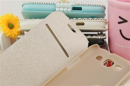 Bling Flip Leder Etui Galaxy S3 Lila