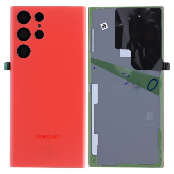 Samsung Galaxy S22 Ultra 5G S908B Akkudeckel, Rot Serviceware