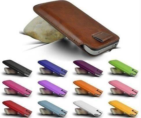 Slim Pull Tab Leder Etui iPhone 4 4S