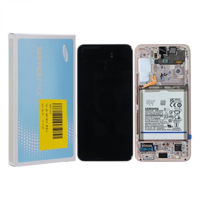 Samsung Galaxy S22 5G S901B LCD Display inkl. Akku, Phantom White Serviceware