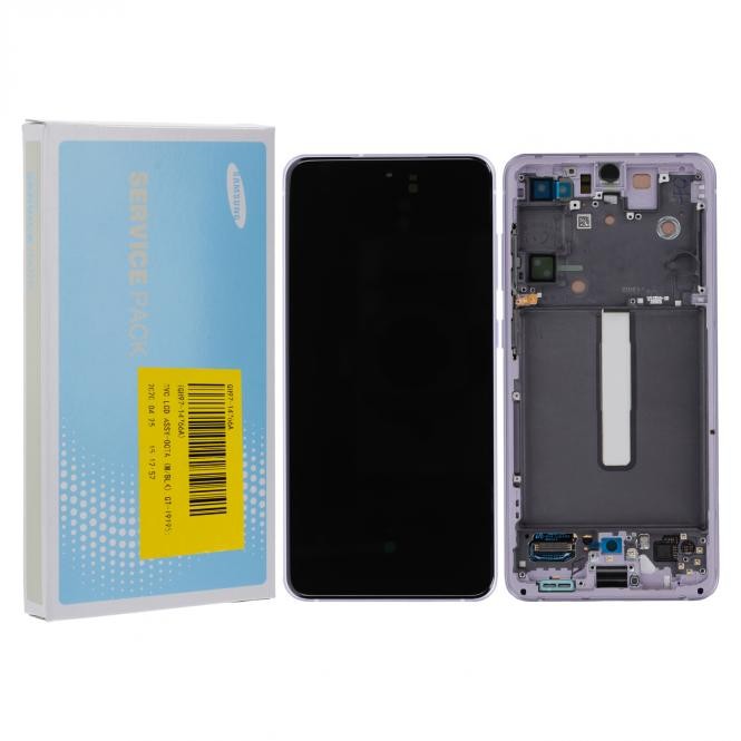 Samsung Galaxy S21 FE G990B LCD Display,Violett Serviceware (ohne Akku)
