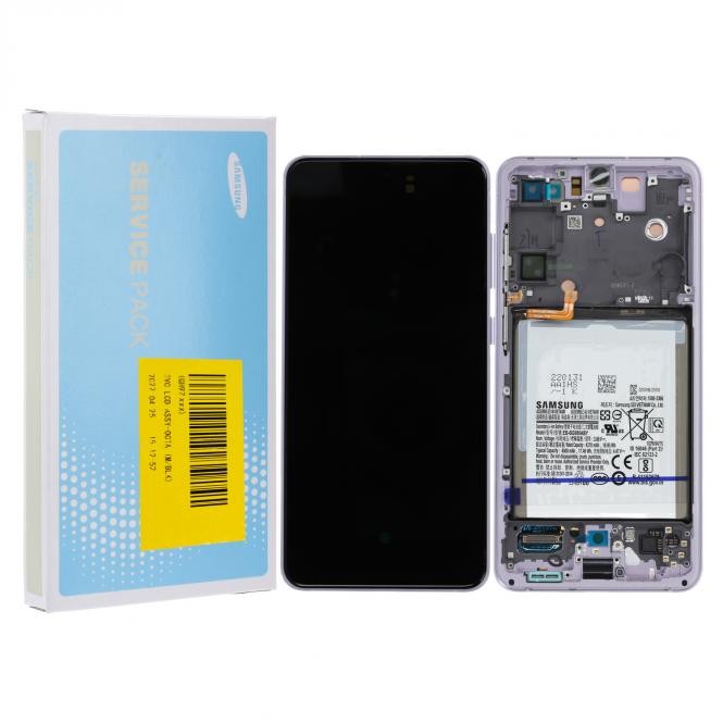 Samsung Galaxy S21 FE G990B LCD Display,Violett Serviceware (inkl. Akku)