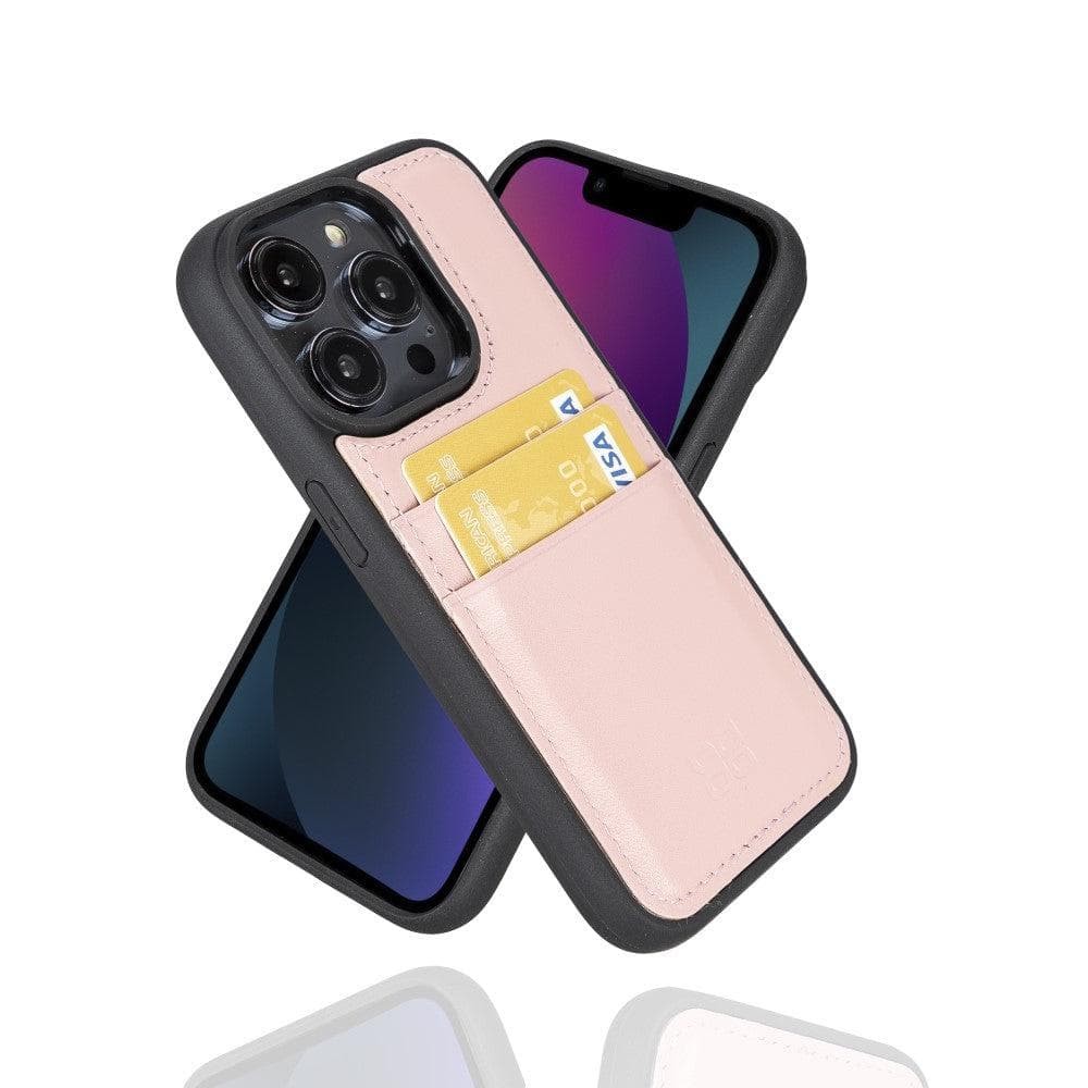 Bouletta Flex Cover Back Leder Case mit Kartenfach für iPhone 14 Pro Max 6.7 - Sand