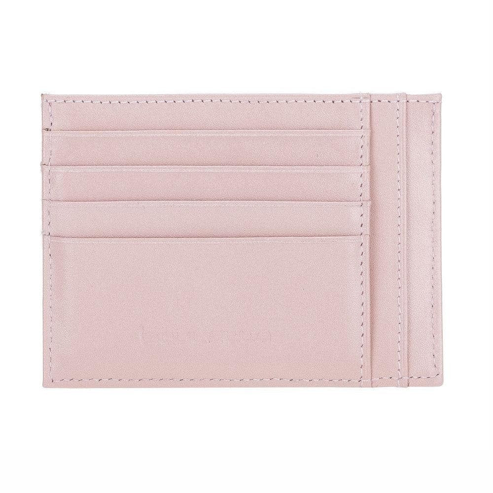 Zip Kartenhalter mit Münzfach Echt Leder Rose