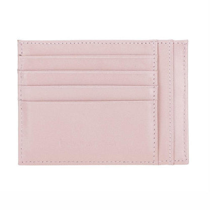 Zip Kartenhalter mit Münzfach Echt Leder Rose