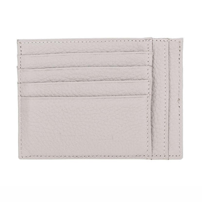 Zip Kartenhalter mit Münzfach Echt Leder Beige