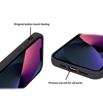 iPhone 14 Plus Bouletta Flex Cover Back Leder Case mit Kartenfach - Schwarz