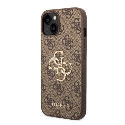Apple iPhone 12 Pro Max Guess 4G Charms Cover Hülle Tasche Handytasche Case - Braun