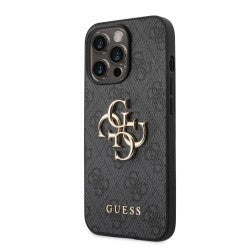 Guess PU 4G Metal Logo Case for iPhone 14 Pro (6,1) Pink