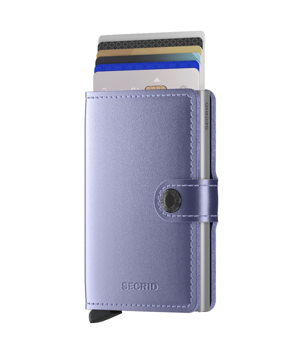 SECRID Miniwallet Metallic Lila (AUF WUNSCH MIT GRAVUR)