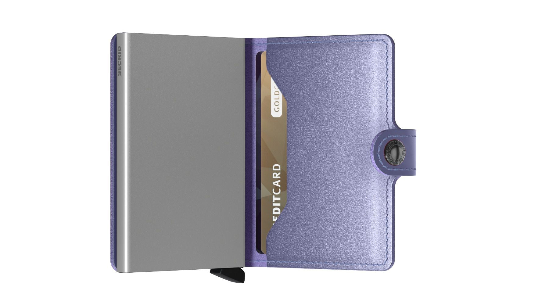 SECRID Miniwallet Metallic Lila (AUF WUNSCH MIT GRAVUR)