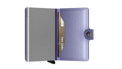 SECRID Miniwallet Metallic Lila (AUF WUNSCH MIT GRAVUR)