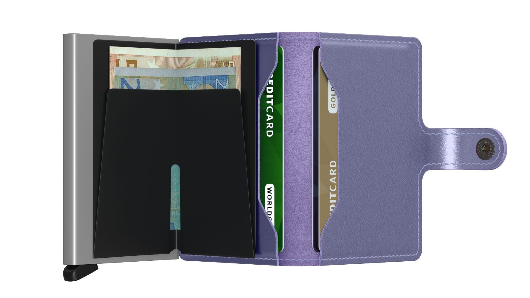 SECRID Miniwallet Metallic Lila (AUF WUNSCH MIT GRAVUR)