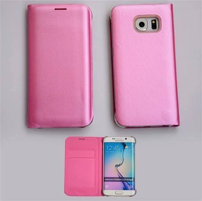 Flip Cover Etui Hülle Leder S6 Edge Rosé